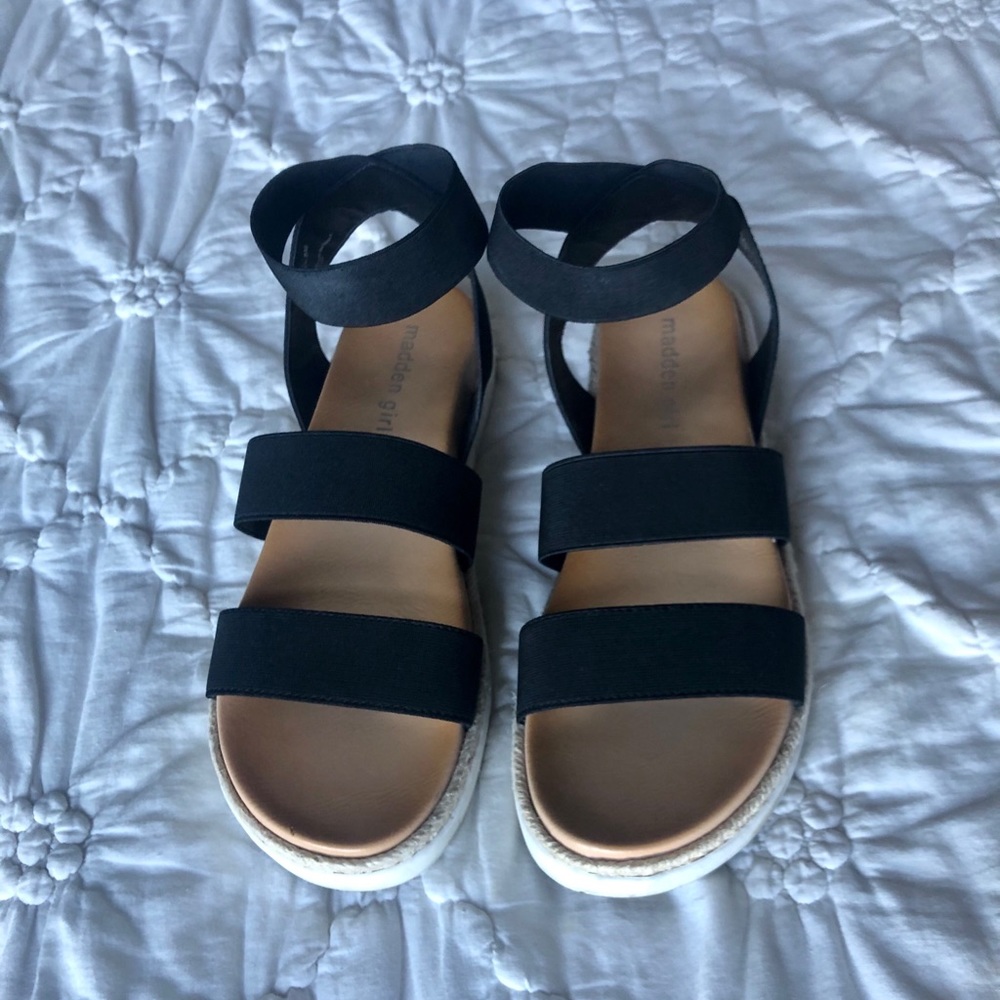 Madden Girl Black Espadrille Shoes